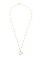 Sweetheart Heart Necklace, 18k Gold-Plated Brass & Crystal